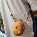 Handmade Natural Gourd Crossbody Bag with Cute Cartoon Faces - Mini Boho Purse for Women